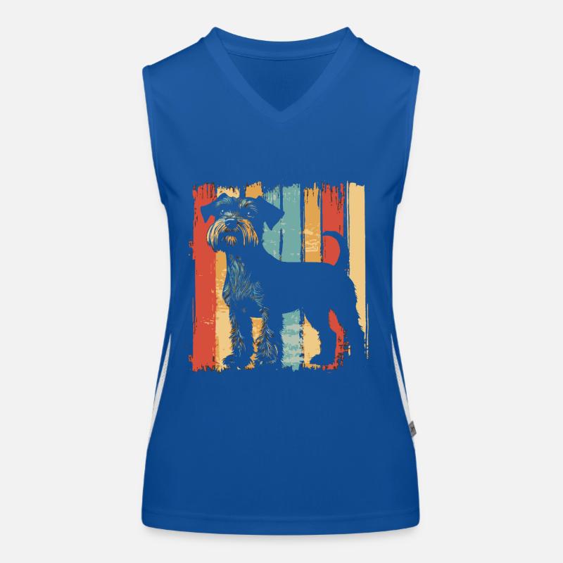 Schnauzer Hund Vintage Funktionelles Kontrast-Tank Top für Frauen