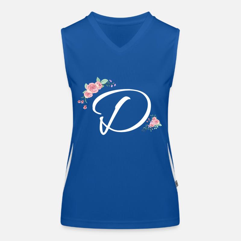 Lettre d fleurs Débardeur respirant contrasté Femme