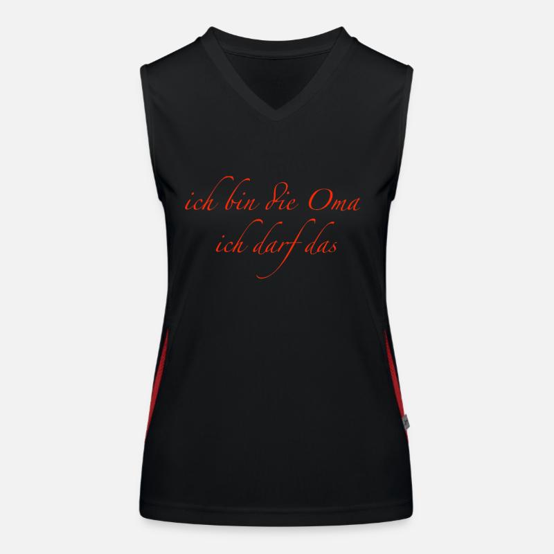 Ich bin die Oma Funktionelles Kontrast-Tank Top für Frauen