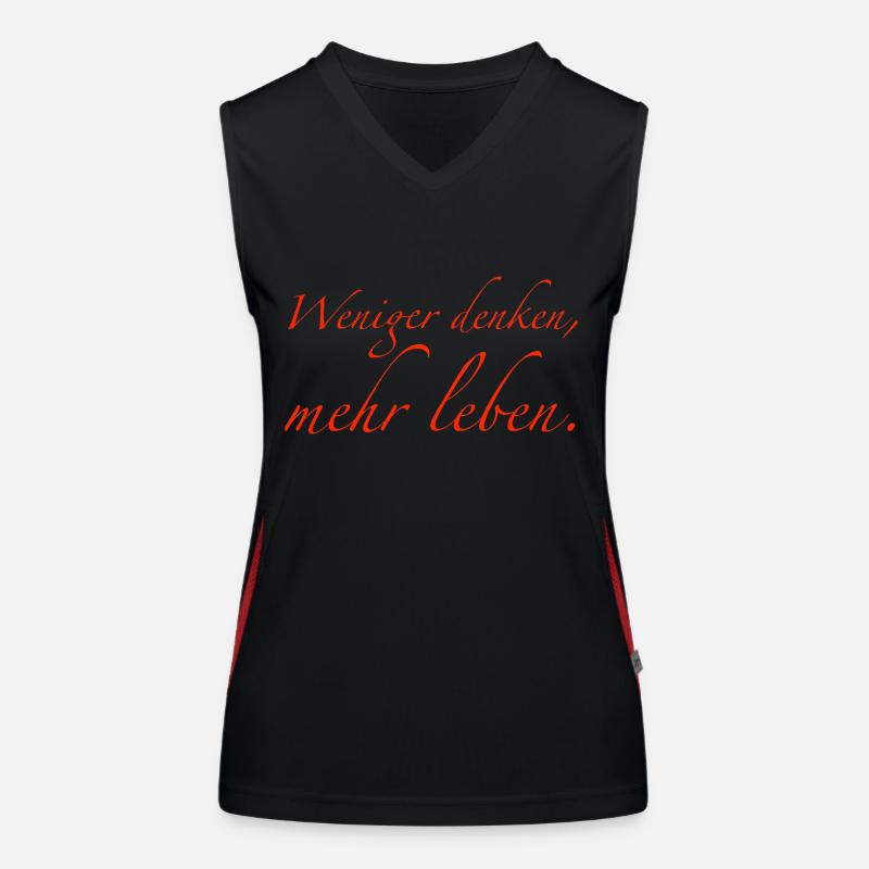 Think less, live more Women's Functional Contrast Tank Top