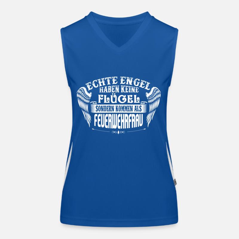 Engel Feuerwehrfrau Funktionelles Kontrast-Tank Top für Frauen