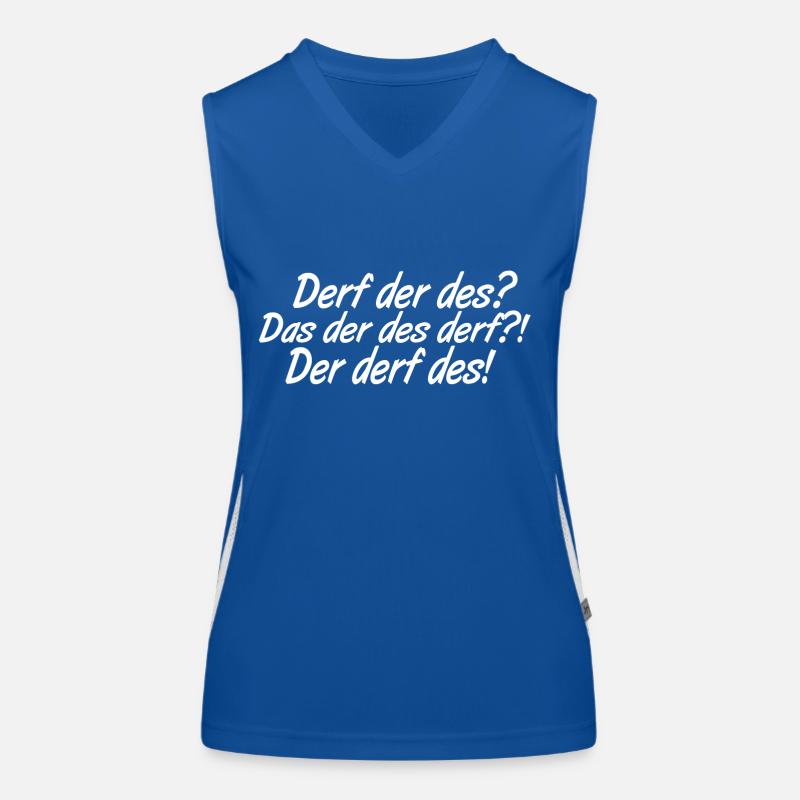 Derf der des? Der derf des! Funktionelles Kontrast-Tank Top für Frauen