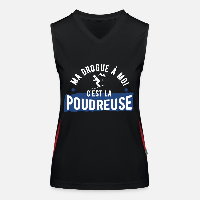 Drogue poudreuse cadeau Débardeur respirant contrasté Femme