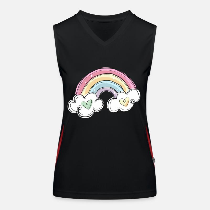 REGENBOGEN Funktionelles Kontrast-Tank Top für Frauen