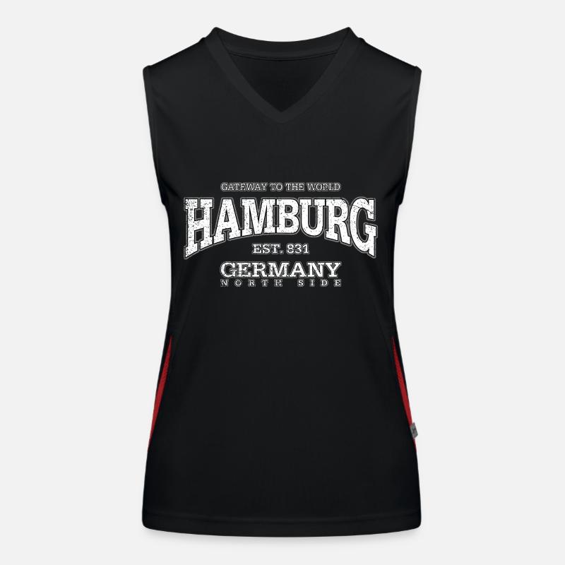 Hamburg (white oldstyle) Funktionelles Kontrast-Tank Top für Frauen