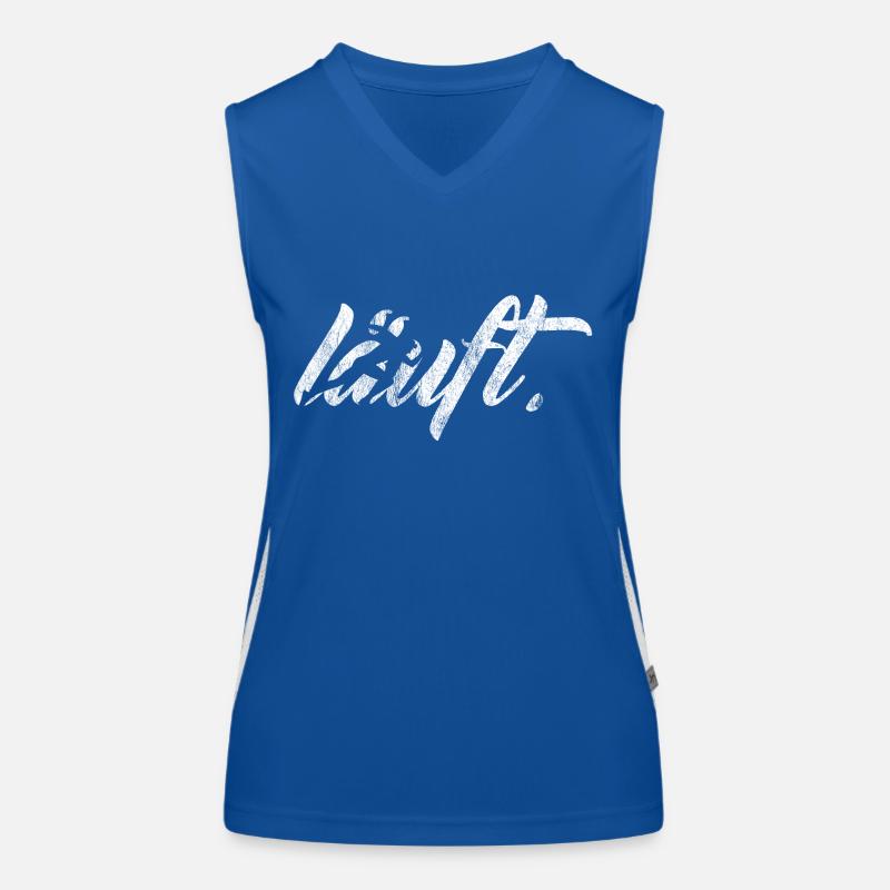 Runs with me gift run runner shirt Women's Functional Contrast Tank Top