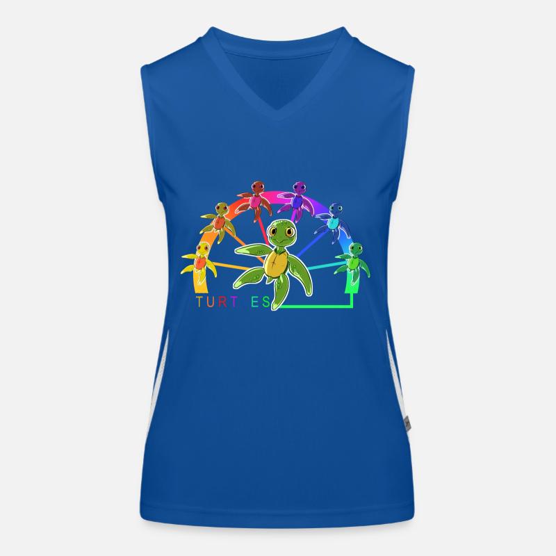 Turtles - Schildkröten, Babyschildkröten Funktionelles Kontrast-Tank Top für Frauen