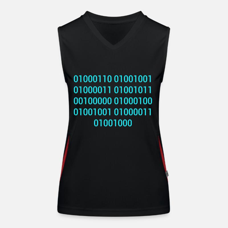 BINARY CODE / BINÄRCODE F**K DICH GESCHENKIDEE Funktionelles Kontrast-Tank Top für Frauen