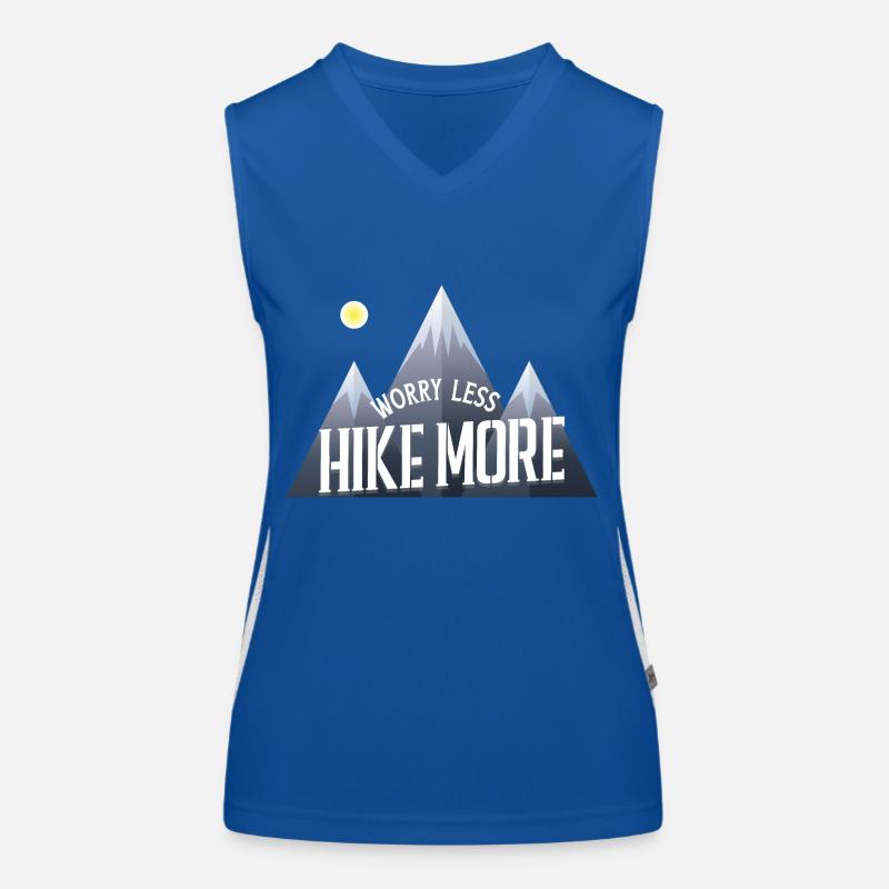 "Worry Less Errant More" T-shirt Wanderer Débardeur respirant contrasté Femme