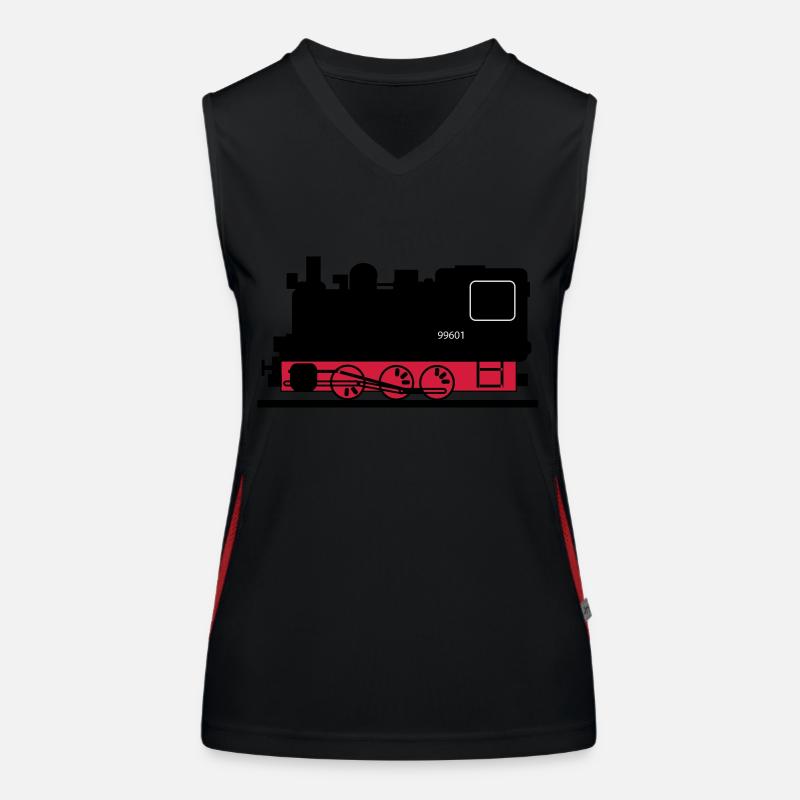 Dampflok Funktionelles Kontrast-Tank Top für Frauen