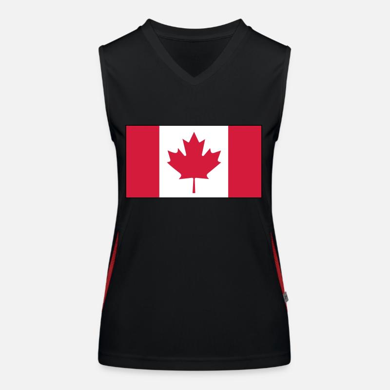 Kanada Flagge Funktionelles Kontrast-Tank Top für Frauen