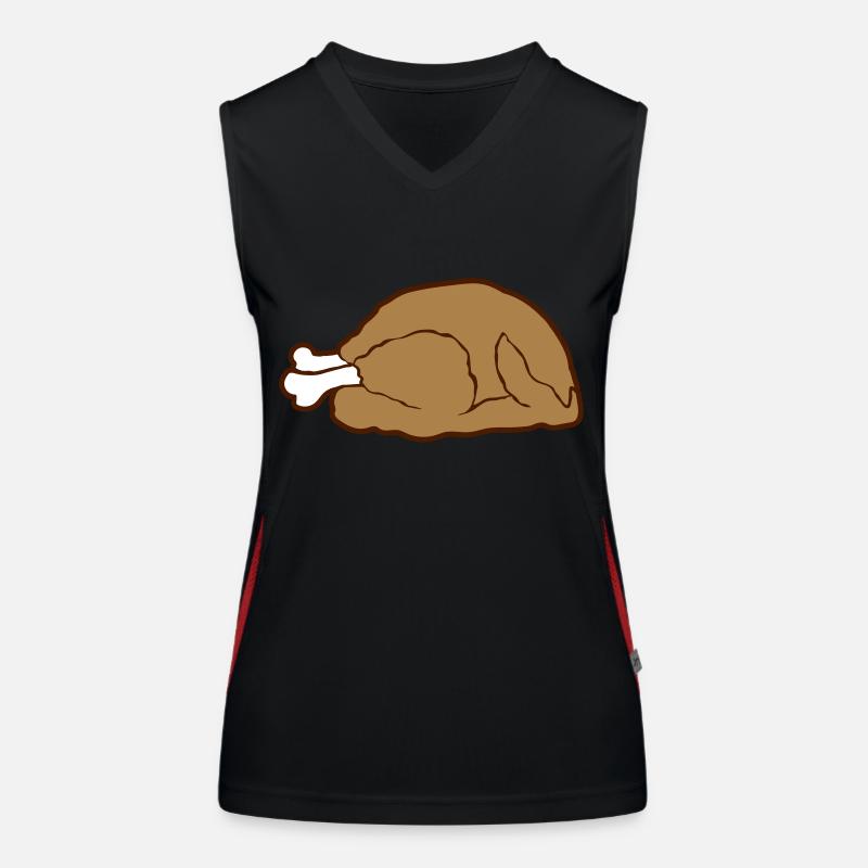 Comic Truthahn Braten Funktionelles Kontrast-Tank Top für Frauen