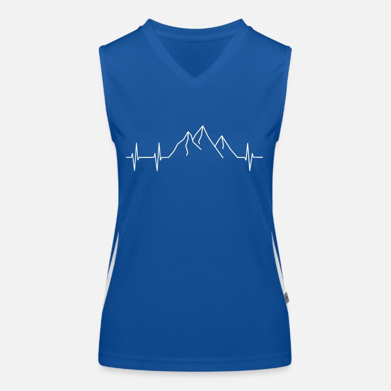 Berge Herzschlag Funktionelles Kontrast-Tank Top für Frauen