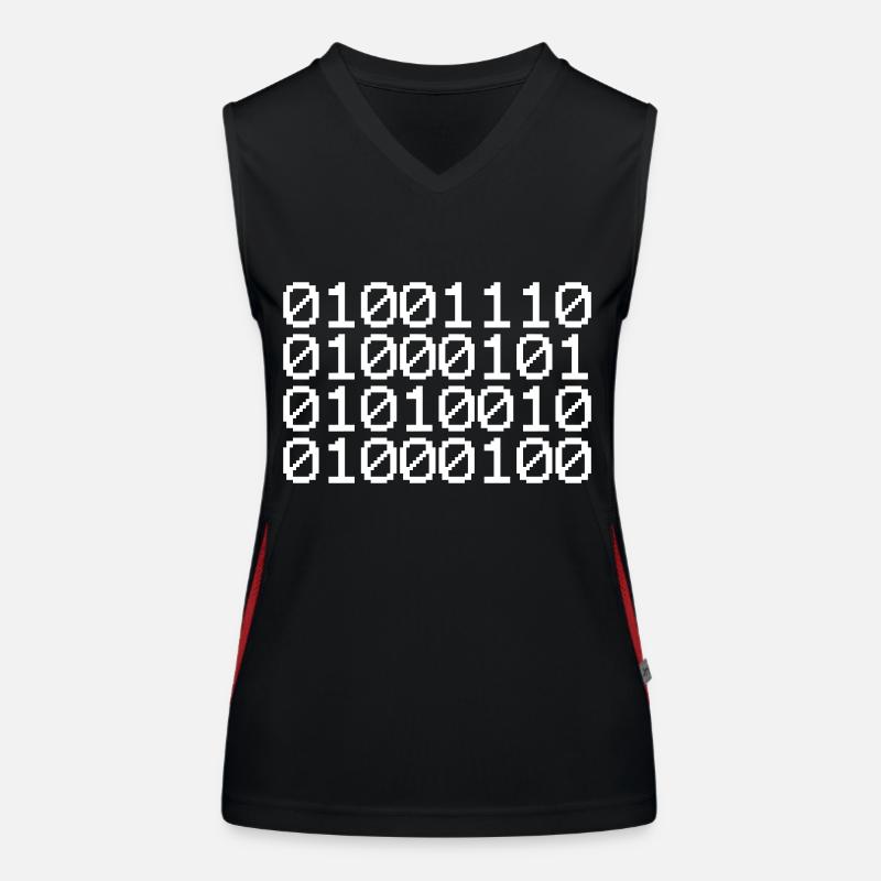 BINARY NERD Women's Functional Contrast Tank Top