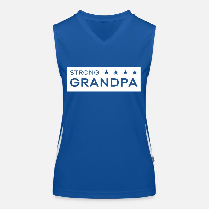 Strong Grandpa Box blanc Débardeur respirant contrasté Femme