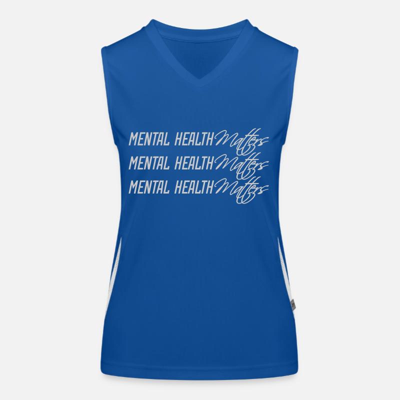 mental health matters Zitat Funktionelles Kontrast-Tank Top für Frauen