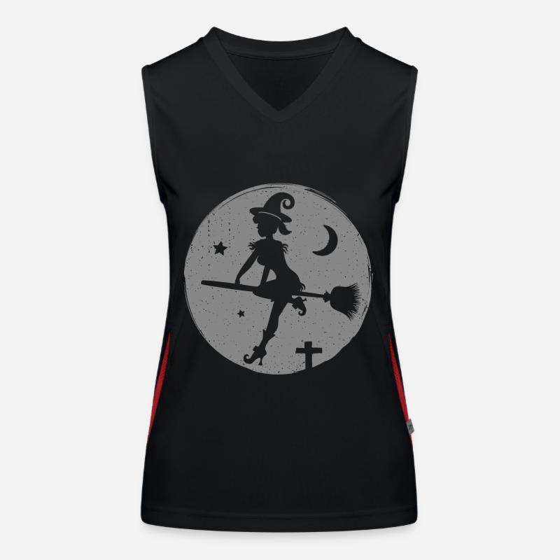 Sexy Hexe Silhouette Funktionelles Kontrast-Tank Top für Frauen
