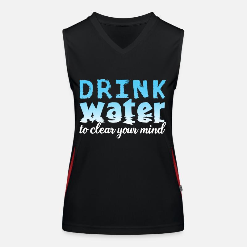 Drink Water Funktionelles Kontrast-Tank Top für Frauen