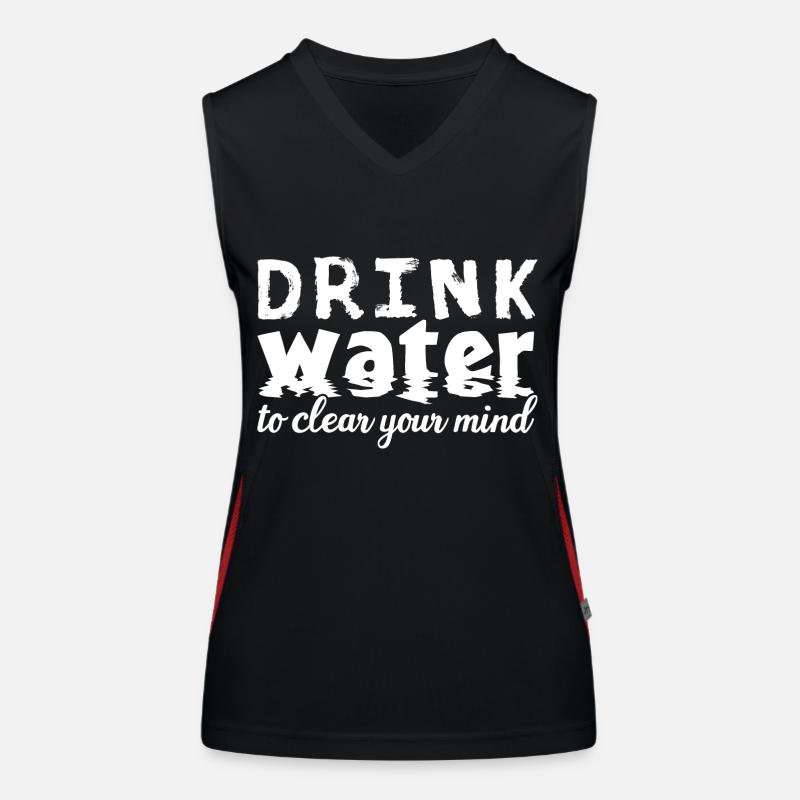 Drink Water Funktionelles Kontrast-Tank Top für Frauen