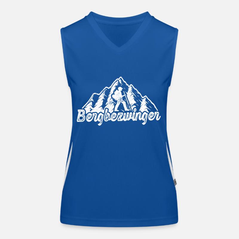Bergbezwinger Wanderer Berg Wald Wandern Funktionelles Kontrast-Tank Top für Frauen