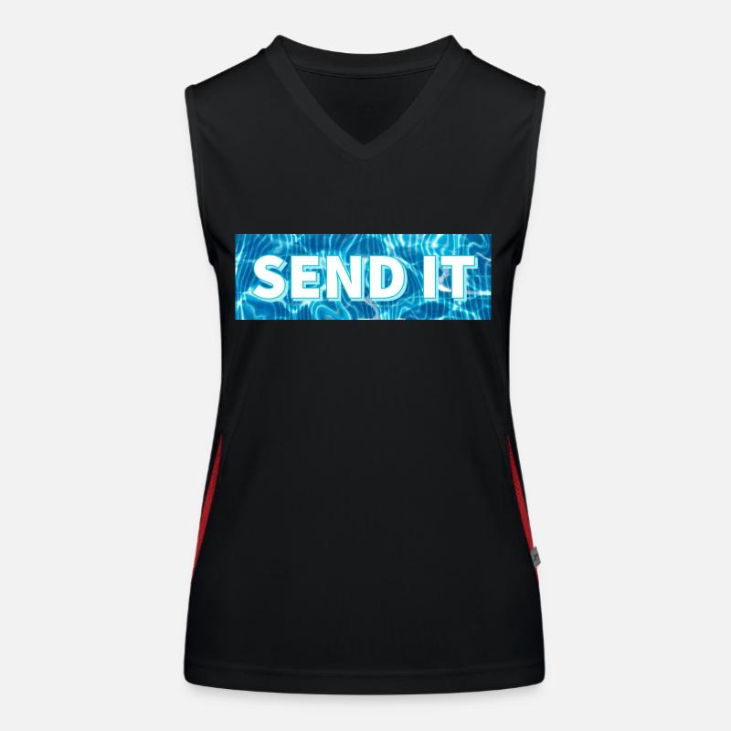 SEND IT box logo Women's Functional Contrast Tank Top