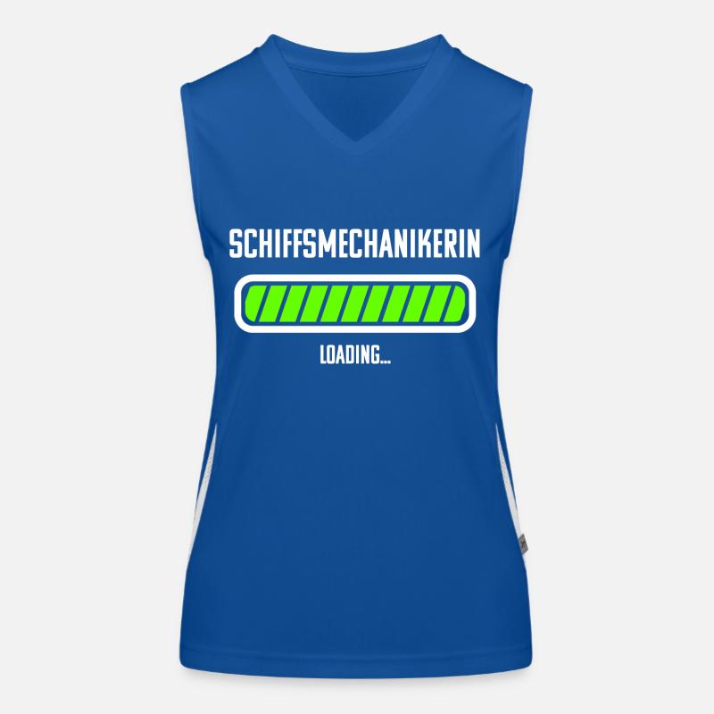 Schiffsmechanikerin Beruf Loading Ladebalken Funktionelles Kontrast-Tank Top für Frauen