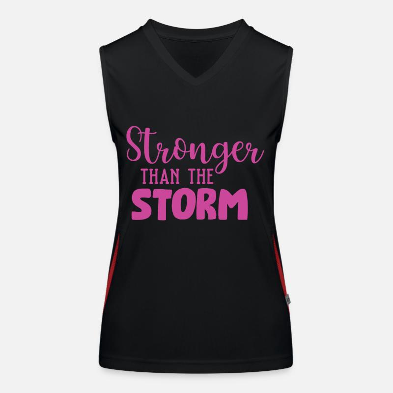 Stärker als der Sturm Funktionelles Kontrast-Tank Top für Frauen
