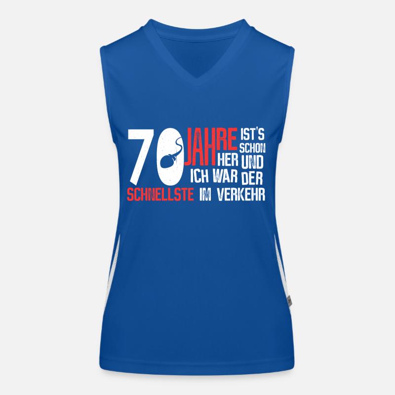70. Geburtstag - der schnellste Funktionelles Kontrast-Tank Top für Frauen