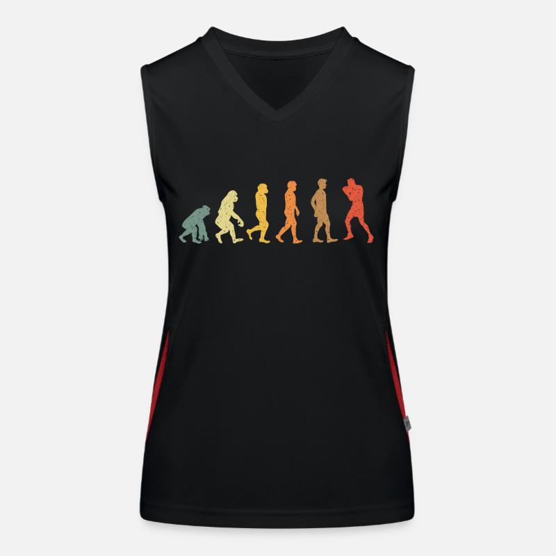 Boxes Evolution vintage retro Women's Functional Contrast Tank Top