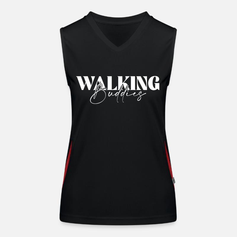 Walking Buddies Wandern Jogging Buddy Funktionelles Kontrast-Tank Top für Frauen