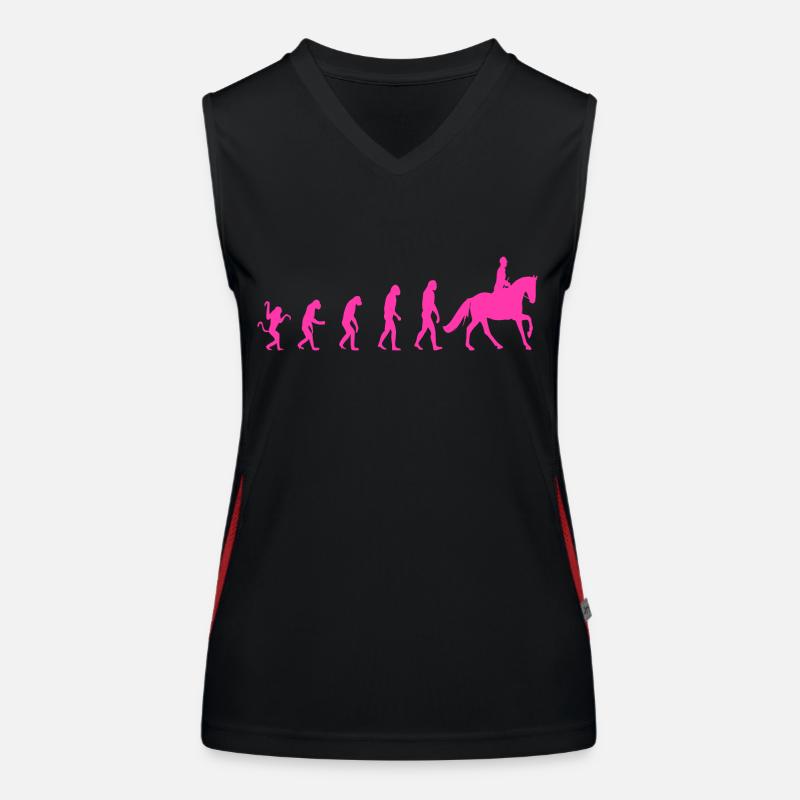 Reiter Reiten Evolution Pferd Funktionelles Kontrast-Tank Top für Frauen