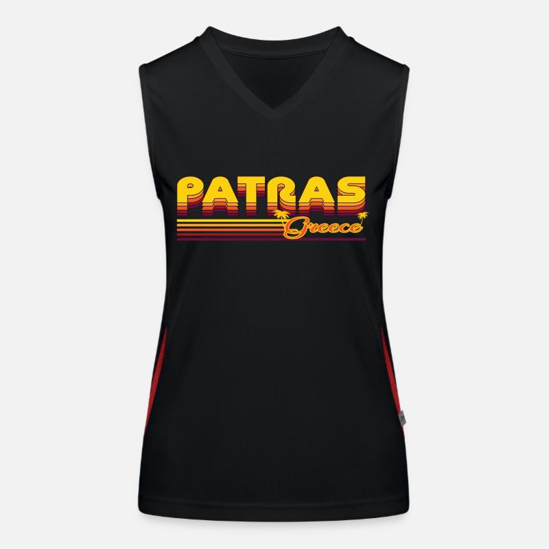 Patras: Mediterranean retro design Women's Functional Contrast Tank Top