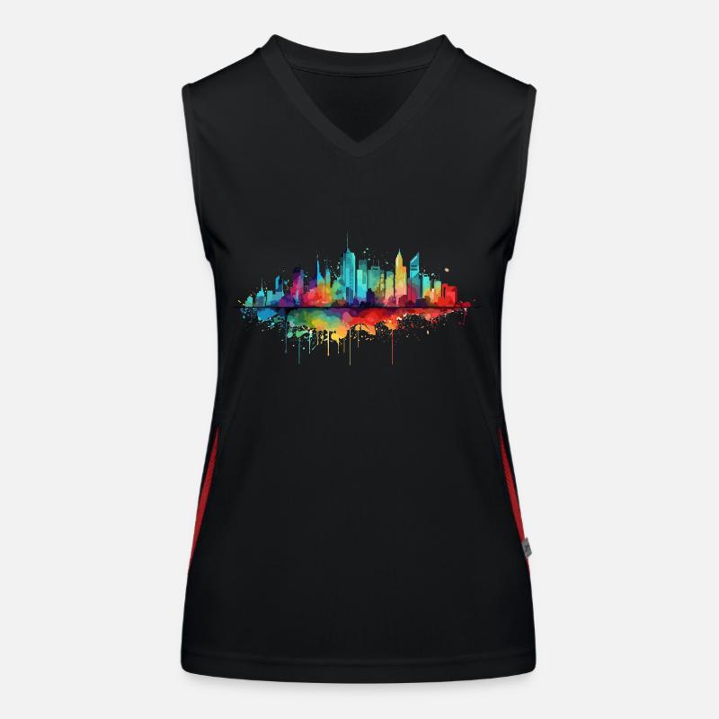 ornate skyline Women's Functional Contrast Tank Top