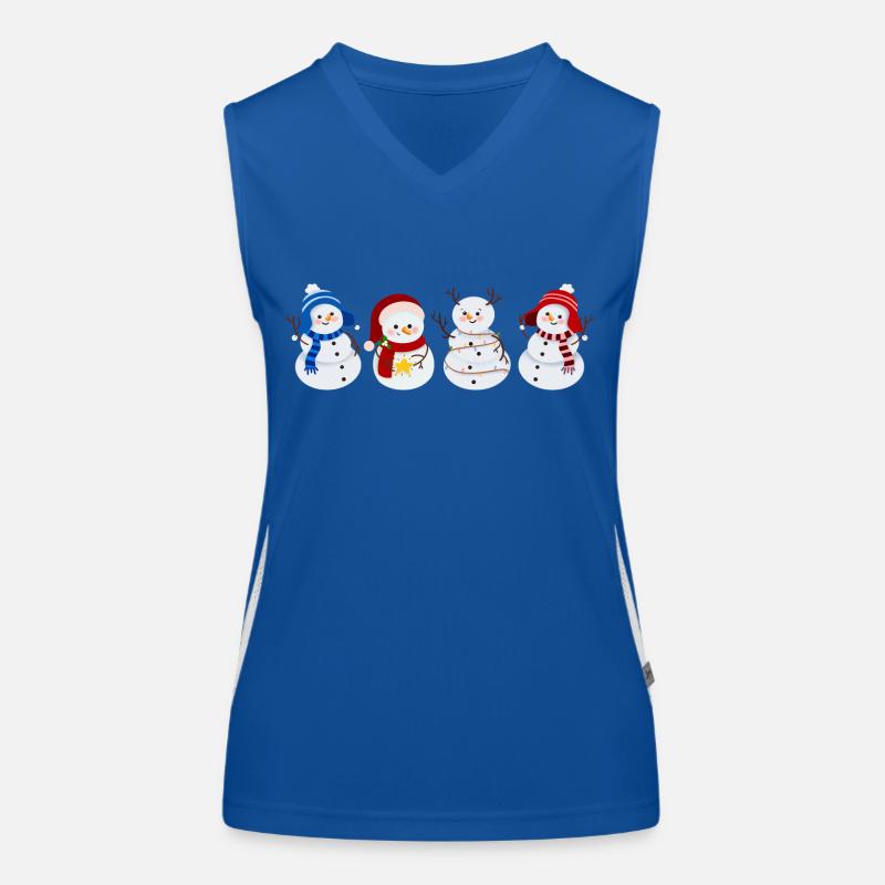 Schneemann. Weihnachtsgeschenk Funktionelles Kontrast-Tank Top für Frauen