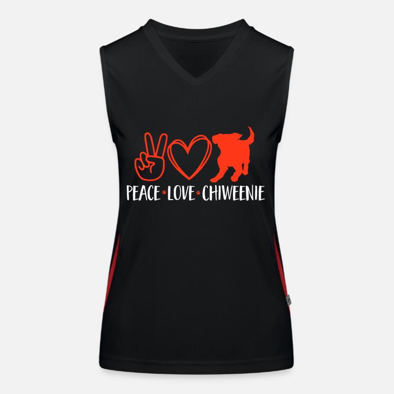 Chiweenie Dog Women's Functional Contrast Tank Top