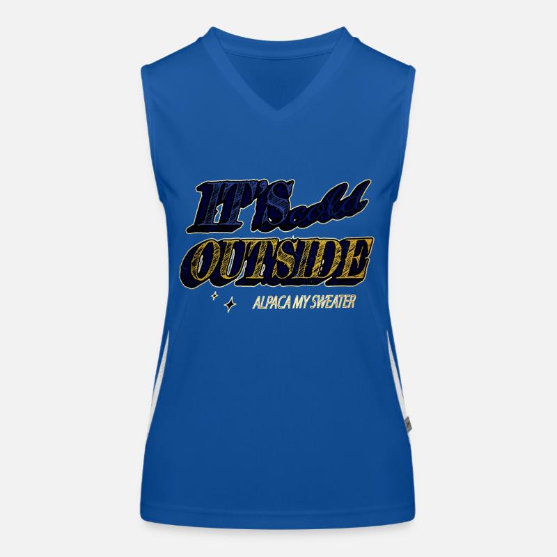 gift idea happy bodybuilder fun cute santa Funktionelles Kontrast-Tank Top für Frauen