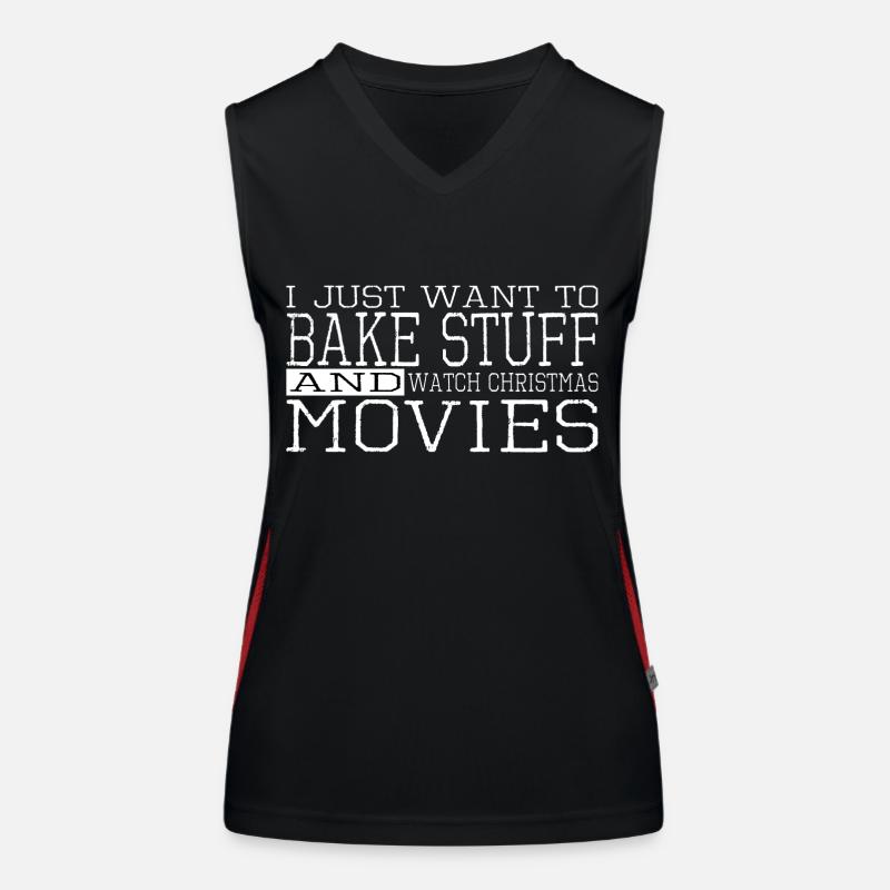 birthday present jokes bedroom baked goods Women's Functional Contrast Tank Top