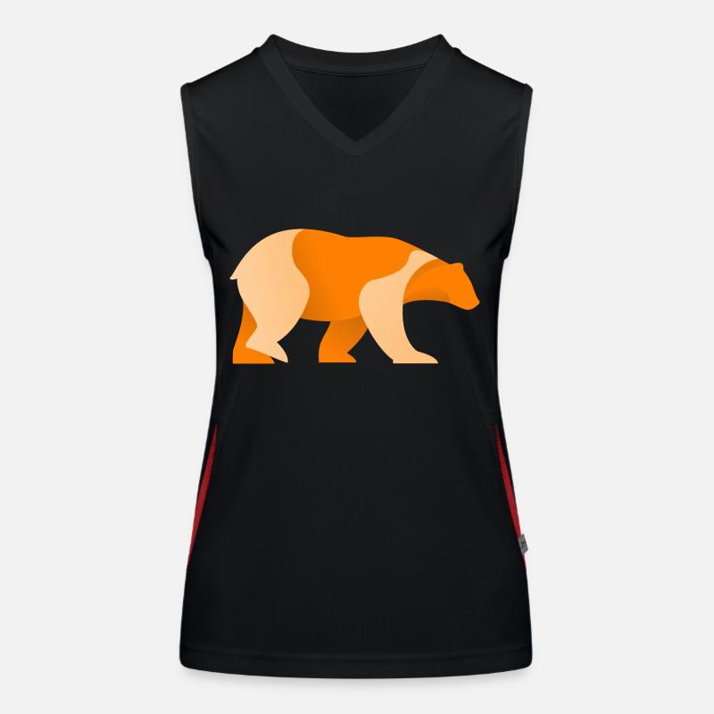 Bär Logo Funktionelles Kontrast-Tank Top für Frauen