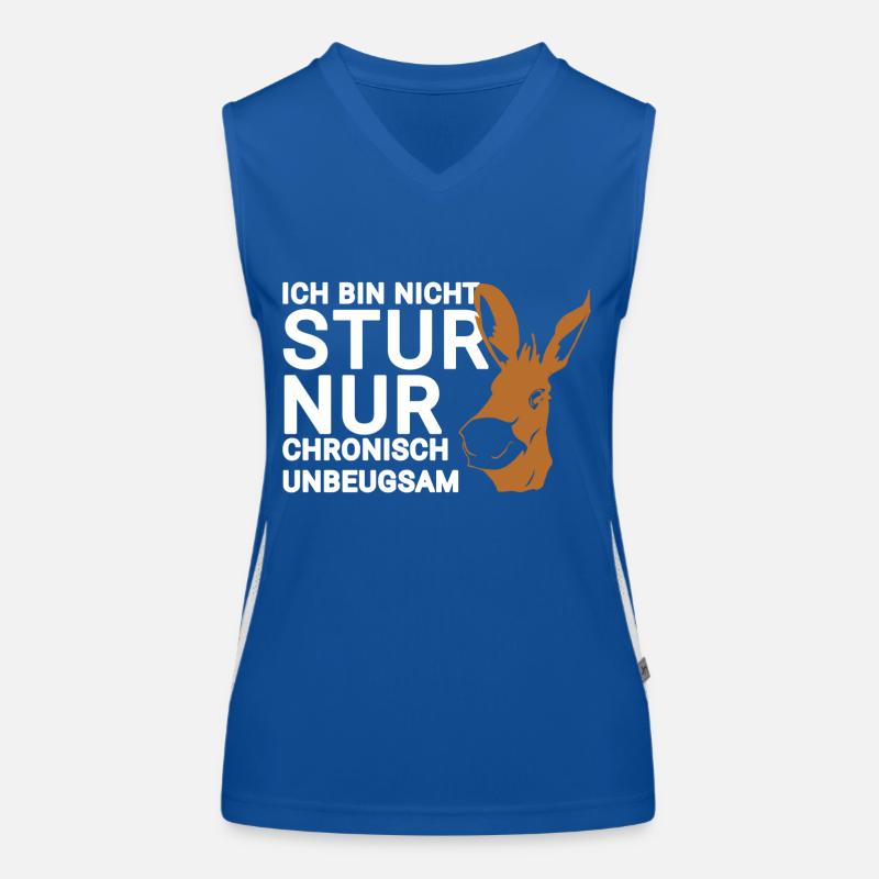 Ich Bin Stur - Lustiger Spruch Funktionelles Kontrast-Tank Top für Frauen