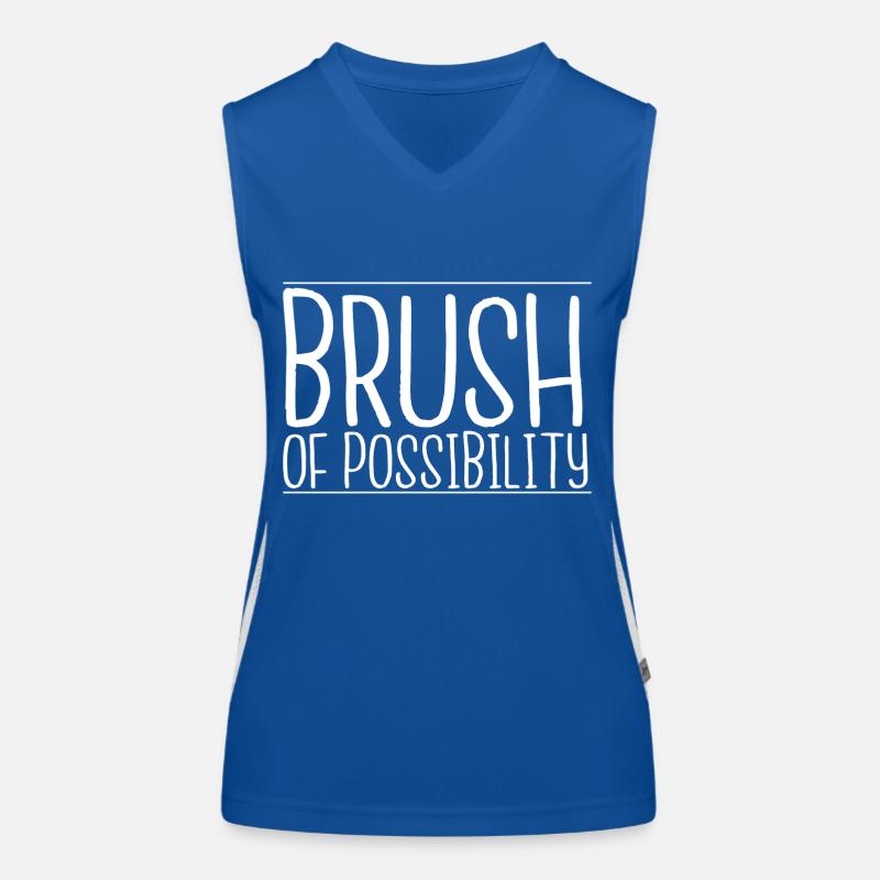 thought-provoking artwork humor expression Women's Functional Contrast Tank Top