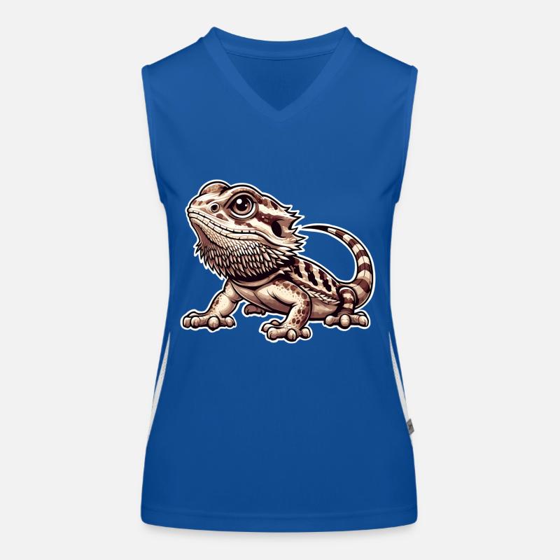 Bartagame Bartagamen Bearded Dragon Funktionelles Kontrast-Tank Top für Frauen