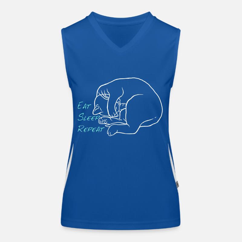 Eat Sleep Repeat Funktionelles Kontrast-Tank Top für Frauen