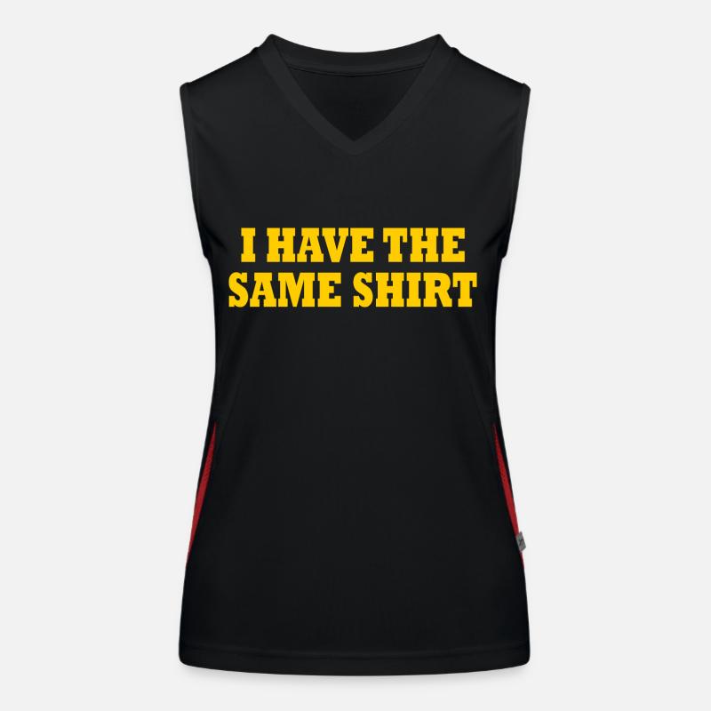 i have the same shirt Funktionelles Kontrast-Tank Top für Frauen