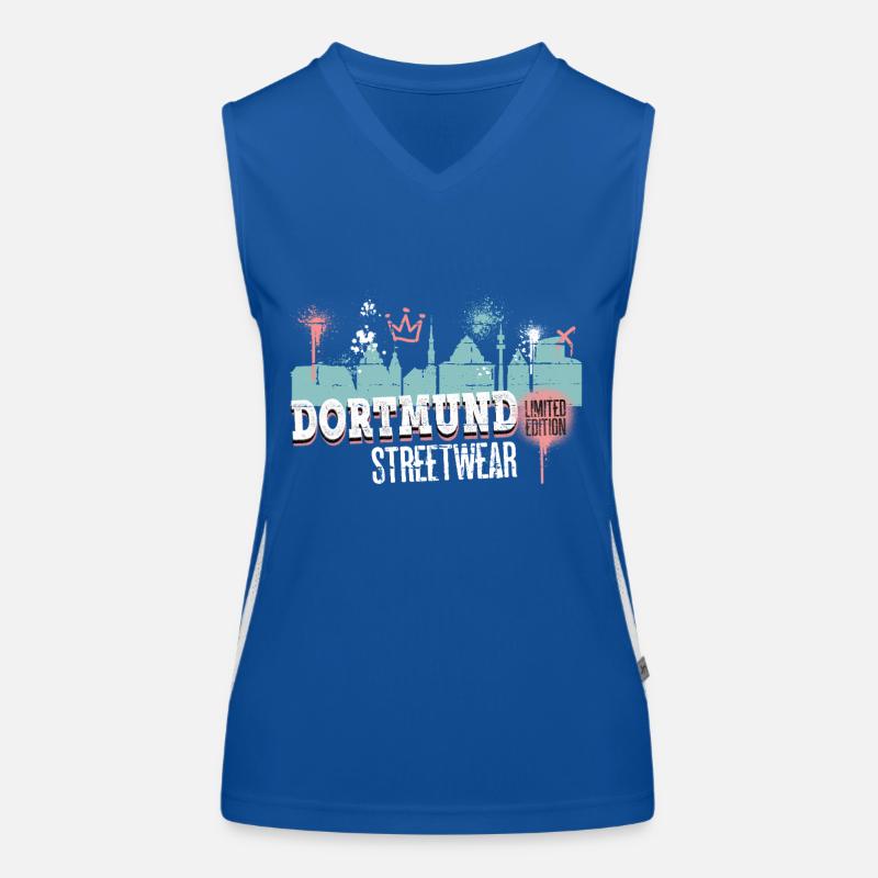 Dortmund Skyline City Germany Graffiti Women's Functional Contrast Tank Top