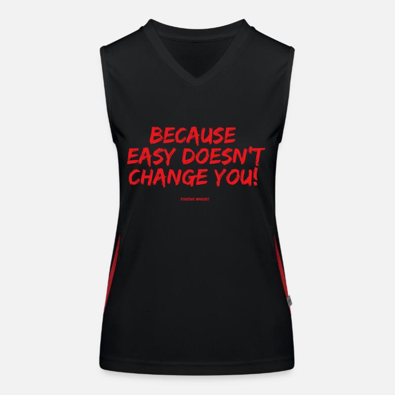 Because easy doesn't change YOU! Funktionelles Kontrast-Tank Top für Frauen