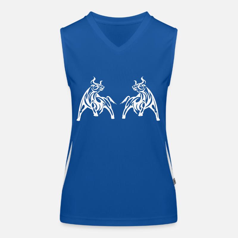 stier tribal Funktionelles Kontrast-Tank Top für Frauen
