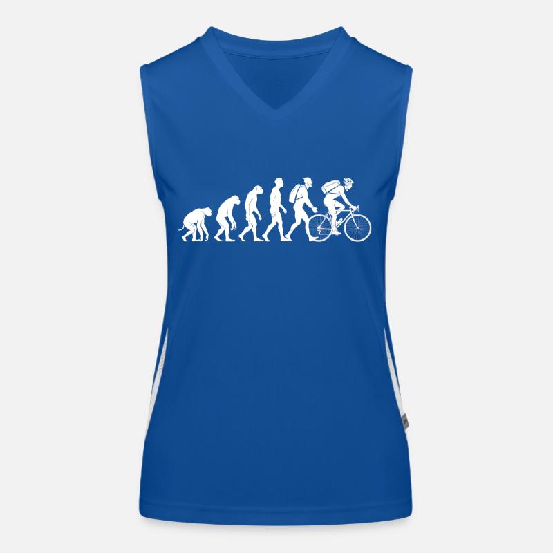 Evolution Radfahren Radfahren Biker Radfahren Funktionelles Kontrast-Tank Top für Frauen