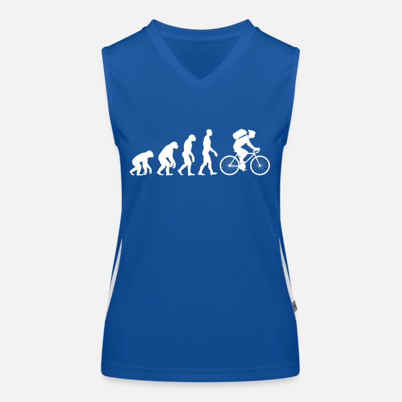 Evolution Radfahren Radfahren Biker Radfahren Funktionelles Kontrast-Tank Top für Frauen