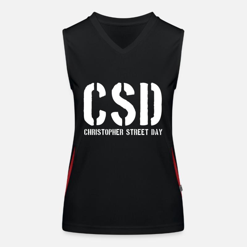 CSD - Christopher Street Day - Gay - Lesbian Women's Functional Contrast Tank Top
