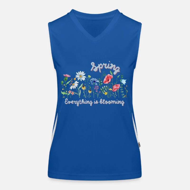 Spür´das Blühen in dir Funktionelles Kontrast-Tank Top für Frauen